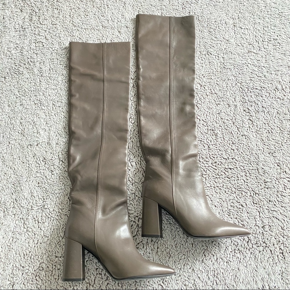 Tabitha Simmons Izzy Leather Over The Knee Point Toe Boot